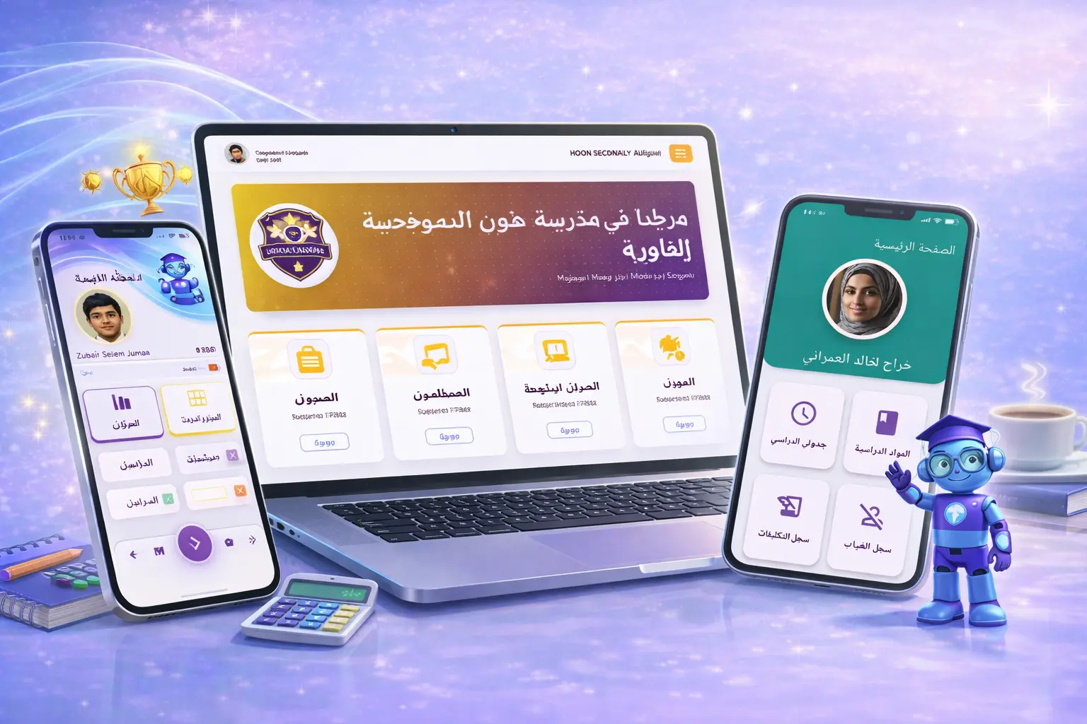 واجهة النتائج في منظومة مدرستي+